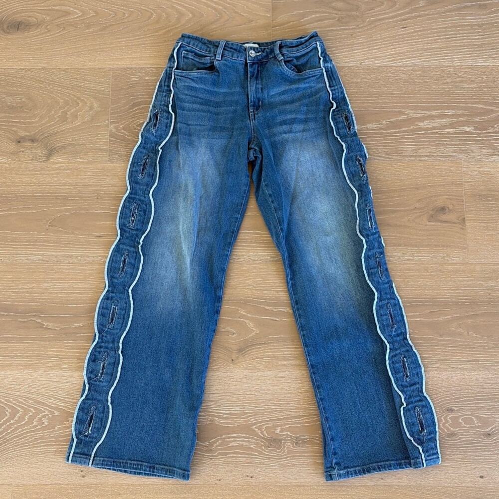 Sasha Therese Jeans Cairo with Cut outs Size S in Blue